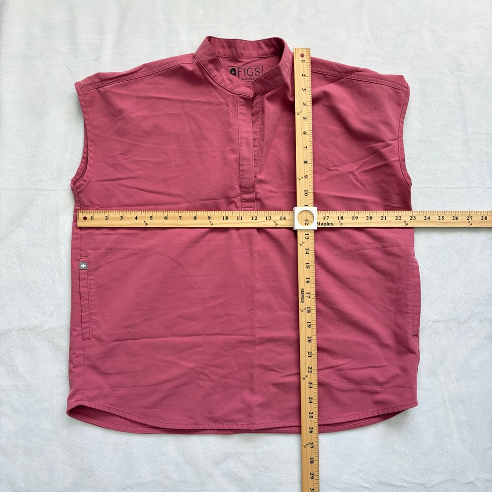 FIGS Technical Collection Pink Sleeveless Scrub Top WXXSW1003 Womens Medium - Picture 7 of 7